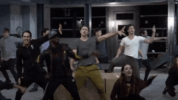 aaron tveit andrew call GIF by Grease Live