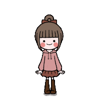 Happy Girl Sticker by おちょう