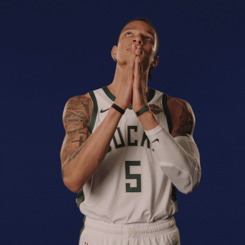 Pray Thank God GIF by Milwaukee Bucks