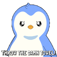 Give Up Penguin Sticker by Pudgy Penguins