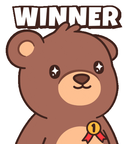 Teddy Bear Win Sticker by BEARISH