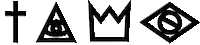 SergeDeNimes eye crown cross rio Sticker