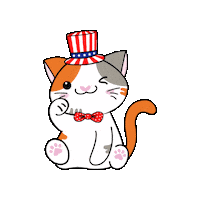American Cat Sticker by Petique, Inc.