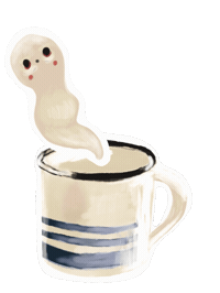 Coffee Halloween Sticker