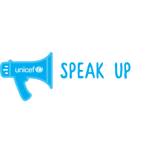 Speak Up World Childrens Day Sticker by UNICEF