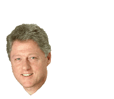 bill clinton pizza Sticker by PIZZASLIME