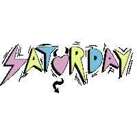 Saturday Weekday Sticker by HUNKØN