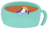 Mizuwariko coffee good morning morning tired Sticker