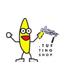 tuftingshop banana tufting tuft tufttheworld Sticker