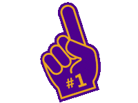 UMHBAlumni football foam finger foamfinger umhb Sticker