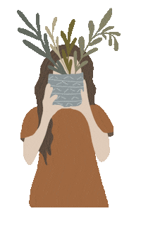 shellar850 plant brunette plant mom plant lady Sticker