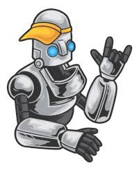 Party Robot Sticker by Pillboost