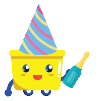 vitamindiskon happy party birthday confused Sticker