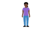 Woman Standing Sticker by EmojiVid