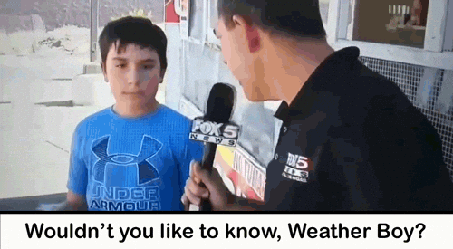 Weather Boy Wouldnt You Like To Know GIF