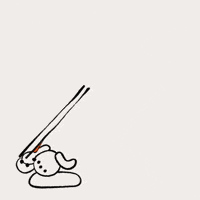 leonkuki snow winter jump bounce GIF