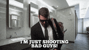 Bad Guys Gun GIF by BabylonBee