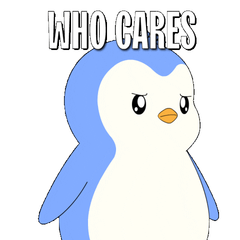 Over It Whatever Sticker by Pudgy Penguins