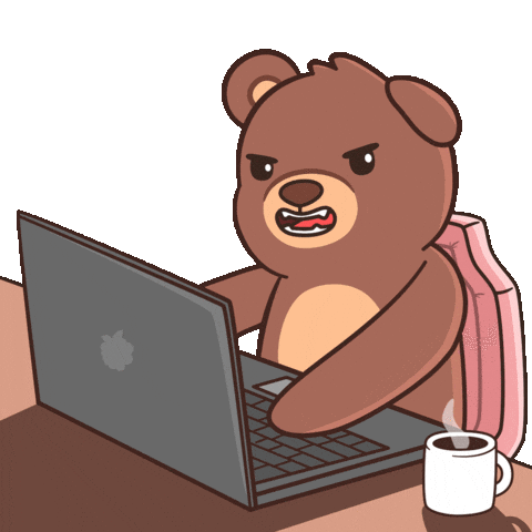 Working Locked In Sticker by BEARISH