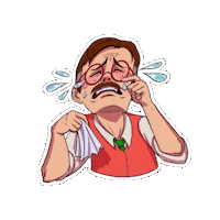 vokigames halloween crying cry stop Sticker