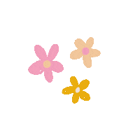wendisolari happy pink flowers yellow Sticker