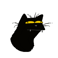 Black Cat Sticker