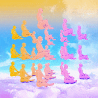 lotus pose peace GIF by Last Lauf