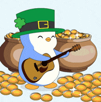 Playing St Patricks Day GIF by Pudgy Penguins