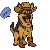K9GRAPHICS sheriff german shepherd k9 deputy Sticker
