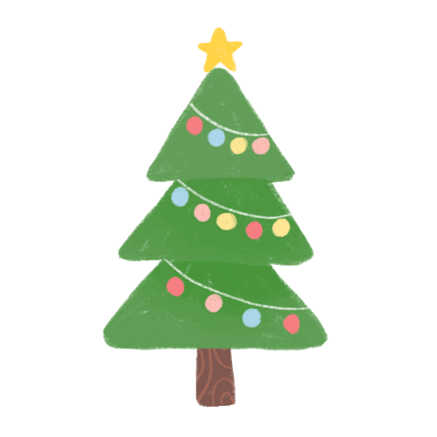 notienatsu christmas light tree christmas tree Sticker