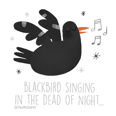 Bird Singing Sticker
