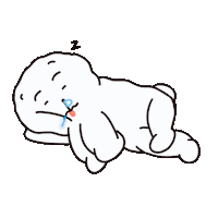 Sleepy Dog Sticker