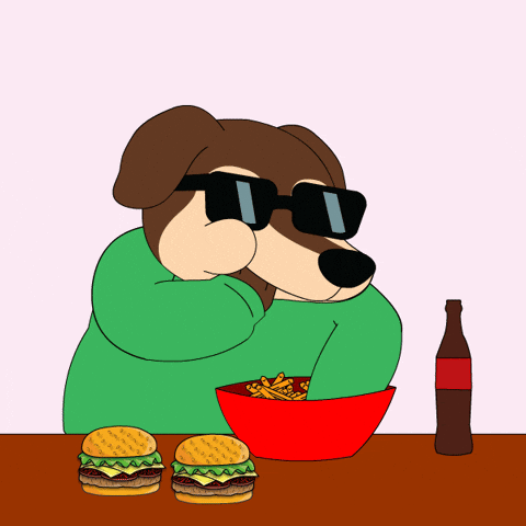 Fat Dog Burger GIF by ChesterAbstract