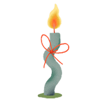 Christmas Candle Sticker by Strawberrinss