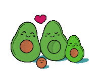 StudioSigrid love avocado birth familie Sticker
