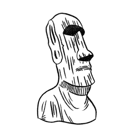 chile moai Sticker