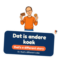 dutchfluency cake nederlands dutch johan Sticker