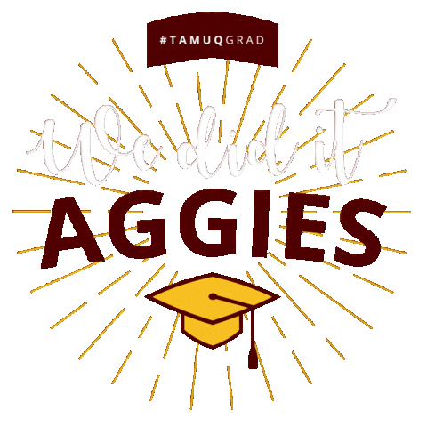 Am Aggies Sticker by Texas A&M at Qatar