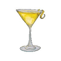 Elguapobitters cocktail new orleans neworleans mocktail Sticker