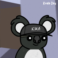 KoalaDay koala think about it you smart koala day GIF