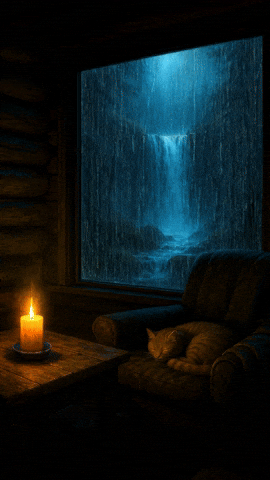 ambiancehometv giphyupload cat cozy relaxing GIF