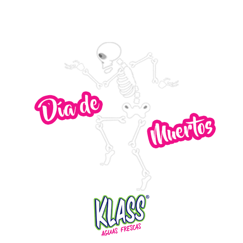 Calavera Dia De Muertos Sticker by Klass Aguas Frescas