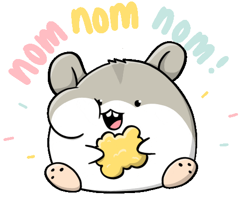 Nom Nom Eating Sticker by CutieSquad