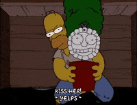 homer simpson kiss GIF