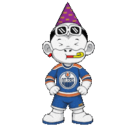 Go Oilers Go Sticker by Zhot Shop