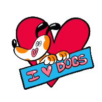 rcaxero love heart amor puppy Sticker