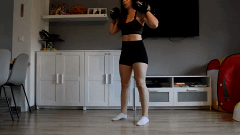 Monakraljica giphygifmaker squat home workout GIF