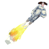 Fire Space Sticker by Ashley Longshore