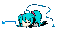 hatsune miku sleeping GIF
