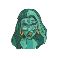 Girl Gold Sticker